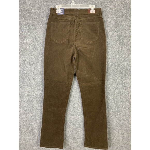 Lands End NWT Brown Corduroy Jeans Women 12 Tall High Rise - Picture 2 of 15
